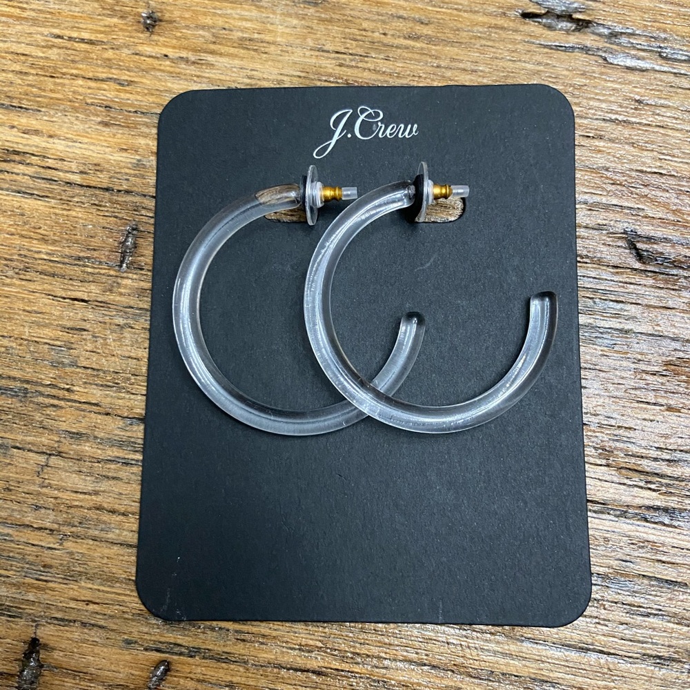 NWR Lucite Tube Hoop Earrings